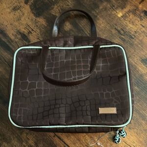 Stephanie Johnson Java Martha  travel small case in Coffee / Néw